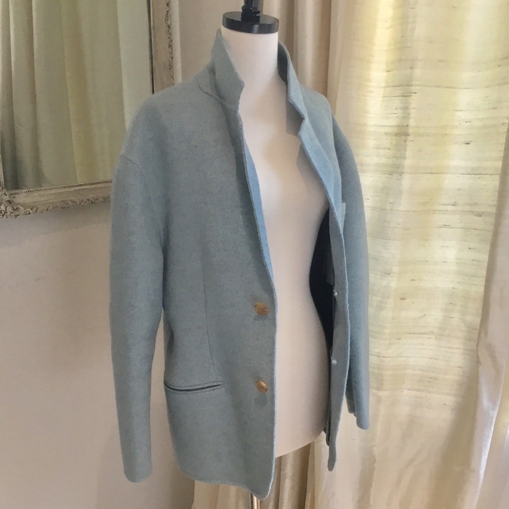 Issey Miyake jacket short coat light blue